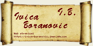 Ivica Boranović vizit kartica